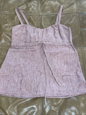 Patagonia Heathered Dusty Mauve Chambray Cami Tank Hemp/Organic Cotton Size 4